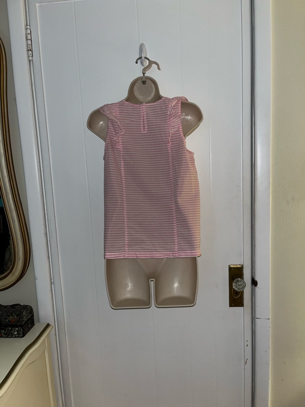 J.Crew| Pink Striped Ruffle Sleeve Top! - Picture 5 of 7